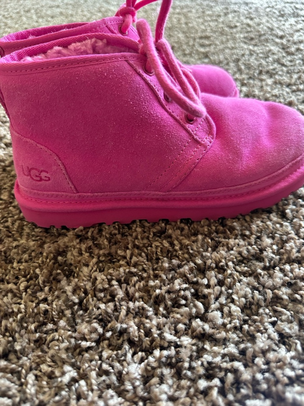 Pink UGG Ankle Boots.